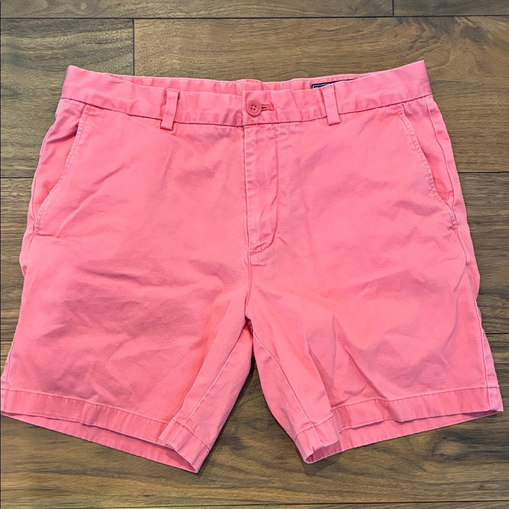 Vineyard Vines Coral Flat Front Shorts
